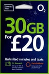 O2 Sim Card ✔£20 BB 30GB UNLIMITED ✔ CALLS ✔ TEXT ✔Standard✔ Micro ✔Nano ✔02✔o2✔