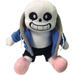 Sans gosedjur plyschdocka söta leksaker figurer anime kudde dockor presenter till barn blå 30 cm/13 tum (en storlek, vit)