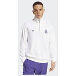 adidas Original Real Madrid Terrace Icons Half-Zip Tröja, storlek XX-Large