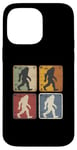 Coque pour iPhone 14 Pro Max Vintage Bigfoot Silhouette Style 4 fonds Drôle Bigfoot