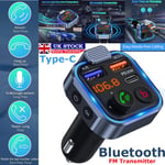 Car Wireless Bluetooth FM Transmitter MP3 Player USB Car Charger Adapter UK