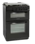 Montpelier MDG600LK Black 60Cm Double Oven Cavity Gas Cooker In Black