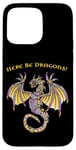 Coque pour iPhone 15 Pro Max Here Be Dragons Steampunk Cyborg Machine mécanique fantastique