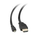 Micro D HDMI v1.4 High Speed Cable to HDMI for Tablets/Cameras/TV/Dash Cam 1.8m