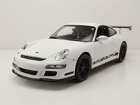 WELLY - Voiture de 2007 couleur blanche avec jantes noire – PORSCHE GT3 rs - ...