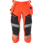 MASCOT® piratbyxa med hängslen hi-vis röd/mörk marine C60