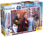 Liscianigiochi DF MAXI FLOOR 2 Disney Frozen Enfants, 86658, Puzzle Double Face 24 pièces La Reine des Neiges