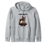 Tourist British Shorthair Cat Men Women Boys Girls Kids Zip Hoodie