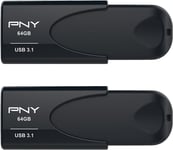 PNY Attache 4 USB 3.1 minnepenn 64 GB (2-pakning)