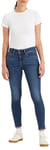 Levi's Women's 711 Double Button Jeans, Blue Wave Dark, 26W / 28L