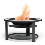 Merano Circolo brasero 3 en 1 avec fonction barbecue utilisable comme table de diamètre 87 cm