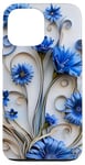 Coque pour iPhone 13 Pro Max Fleur Bleu Bleuet Floral Nature Femme Filles Fleurs