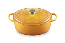 Le Creuset Signature Enamelled Cast Iron Oval Casserole Dish with Lid, 31 cm, 6.3 Litre, Nectar, 21178316724430