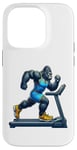 Coque pour iPhone 14 Pro Gorilla Running sur tapis de course Fitness Gym Entraînement