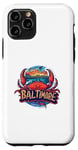 Coque pour iPhone 11 Pro Baltimore Maryland MD DMV Fruits de mer Vacation Crabe Ocean Fun