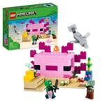 LEGO Minecraft The Axolotl House Set, Buildable Underwater Base with Diver Explo