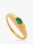 Monica Vinader Deia Oval Onyx Ring, Gold