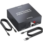 Convertisseur audio Analogique vers numérique, RCA Jack 3,5 mm Jack vers optique Toslink SPDIF coaxial Adaptateur audio avec câble optique pour barre de son d'amplificateur AV PS3 BLU-Ray HD DVD