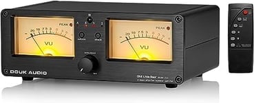 Dual Analog VU Meter 2-way Amplifier/Speaker Audio Switcher Box DB Panel Display (VU3)