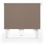 ECOMMERC3 Store Enrouleur translucide sur Mesure Premium Dimensions 75 x 165 cm - Store Enrouleur Tube de 38 mm et Dimensions du Tissu 72 x 160 cm - Marron