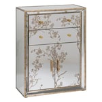 Buffet CHLOE Doré Miroir Verre Bois MDF 80 x 40 x 108 cm