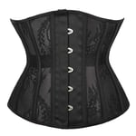 CIDCIJN Women Warm Corset,Women'S Slimming Corset Gothic Corset Sexy Mesh Corset Waistline Plus Size Ladies Corset Underwear Black Fashion Corset Tops,M