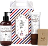 Coffret de soin pour homme de Monsieur BARBIER | Français, Naturel et Végan | Visage & Peau | Crème Hydratante Matifiante, Nettoyant Exfoliant et Savon Surgras Rhassoul | Kit cadeau beauté