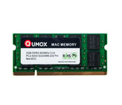 QUMOX 2Go DDR2 800 PC2-6400 PC2-6300 2 Go SODIMM mémoire (200 broches) SODIMM mémoire pour ordinateur portable Apple MAC