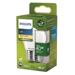 Philips LED Bulb Classic, UltraEfficient, 40W, 485Lm, P45, E27 2700K, Frosted Glass