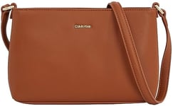 Calvin Klein Femme Sac à Bandoulière Petit, Marron (Cognac), Taille Unique