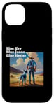 Coque pour iPhone 14 Plus Blue Heeler Chien de bétail Bleu Ciel Jeans Bleu Heeler