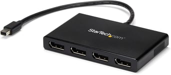 Hub Mst Mini Displayport À 4 Ports - 4K 30 Hz - Adaptateur Répartiteur De Transport Multi-Stream/Multi-Écrans/Vers Écrans Multiples Mini Dp Vers 3 Displayport 1.2 (Dp) (Mstmdp124Dp)