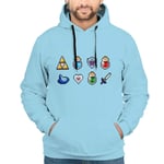 Ouniaodao Sweat à capuche unisexe Zelda-Element rétro - Game Lover - Blanc - XXL