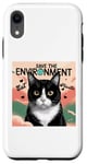 iPhone XR Help Save the Environment: Eat Plastic – A Cute Cat Meme Case