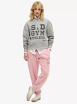 Superdry Vintage Washed Graphic Joggers, Soft Pink