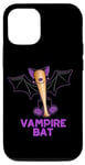 Coque pour iPhone 12/12 Pro Jeu de mots amusant en forme de chauve-souris vampire