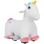 AIYAPLAY 6V Electric Ride on Unicorn with Music Forward