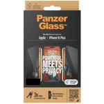 PanzerGlass Privacy Screen Protector iPhone 15 Plus Ultra-Wide Fit, P2827 Skærmbeskyttelse