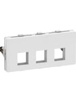 LK FUGA Dataudtag for 3x Keystone RJ45 (large), 2 modul, hvid