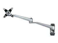 Startech.Com Wall Mount Monitor Arm, Articulating Ergonomic Vesa Wall Mount Monitor Arm, 20" (52Cm) Long , Single 34" Display Up To 30.9Lb/14Kg, Swivel/Tilt/Rotate, Adjustable Screen Mount - Cable Management Clips (Armwalldslp) - Brakett - Justerbar