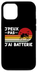 Coque pour iPhone 12/12 Pro Je Peux Pas J'ai Batterie Humour Batteur Cadeau Drole Prof