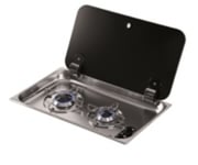 CAN 2 Burner Gas Hob with Glass Lid