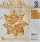 Ursus 34515500 Paper Star Ornament 2 – 4 Stars, Size: 40 x 40 cm gold