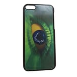 COQUE RIGIDE IMAGE 3D REGARD OEIL BRESIL POUR APPLE IPHONE 5C BLEU JAUNE VERT