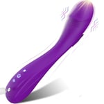 Dildo G-punkt Vibrator Sexleksaker för Klitorisstimulering med Kraftfull Vibration, Anal Dildo Sexleksak med 7 Vibrationslägen (Lila)