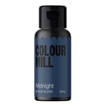 Colour Mill Aqua Blend Food Colouring Liquid Midnight - Edible Food Paint for Royal Icing, Macarons, Meringue, Fondant, Jellies, Beverages and More - 20 ml