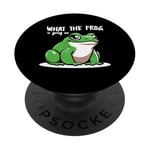 What The Frog Is Going On Funny Frog Lover Gift Idea PopSockets Adhesive PopGrip