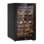 Baridi 52 Bottle Dual Zone Wine Cooler Fridge Touch Screen Controls LED Black