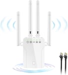 Répéteur WiFi Puissant 1200Mbps Amplificateur WiFi Double Bande 5GHz&2.4GHz WiFi Extender,WiFi Booster avec 2 Ports LAN,Modes Repeteur/Client/AP,WPS,Câble Réseau RJ45,Compatible avec Tous Les.[Y302]