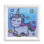 Pracht Creatives Hobby Diamond Painting Set, Tableau avec Motif Licorne et Accessoires, Set de Bricolage pour Peindre avec des Pierres Scintillantes, pour Enfants à partir de 5 Ans